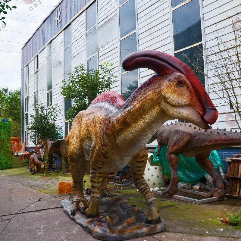 Parasaurolophus Animatronics Dinosaur Model Silicon Waterproof Customized Dinosaur Model