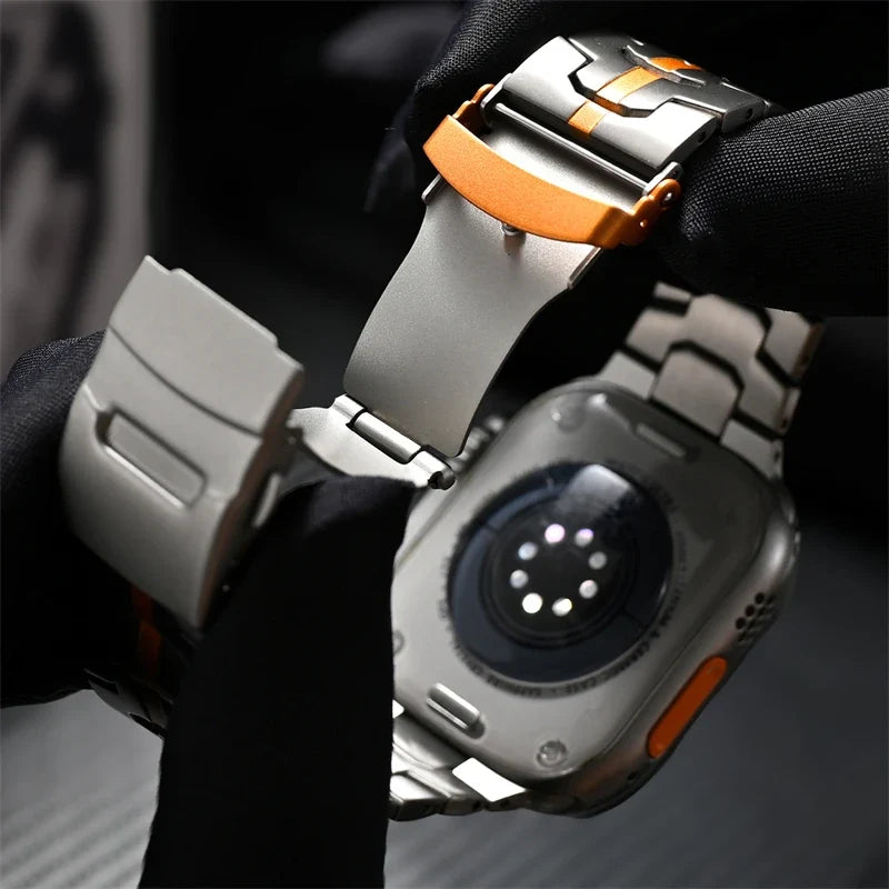 Stainless Steel Strap For Apple Watch Series 12 11 10 9 8 SE 3 46mm 45mm 42mm 44mm Metal Bracelet Band iWatch Ultra 4/3/2/1 49mm