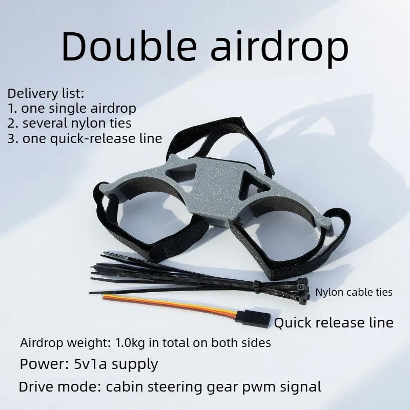 Reinforced FPV Drone Airdrop System (Pro Version) — High Payload Capacity, Strap-Mounted  For Firefighting and Rescue Drills