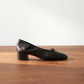 Genuine Leather Pumps Women Bowknot Low Heels Elegant Chunky Heel Office Ladies Dress Shoes Comfortable Slip On Smart Shoes 2026