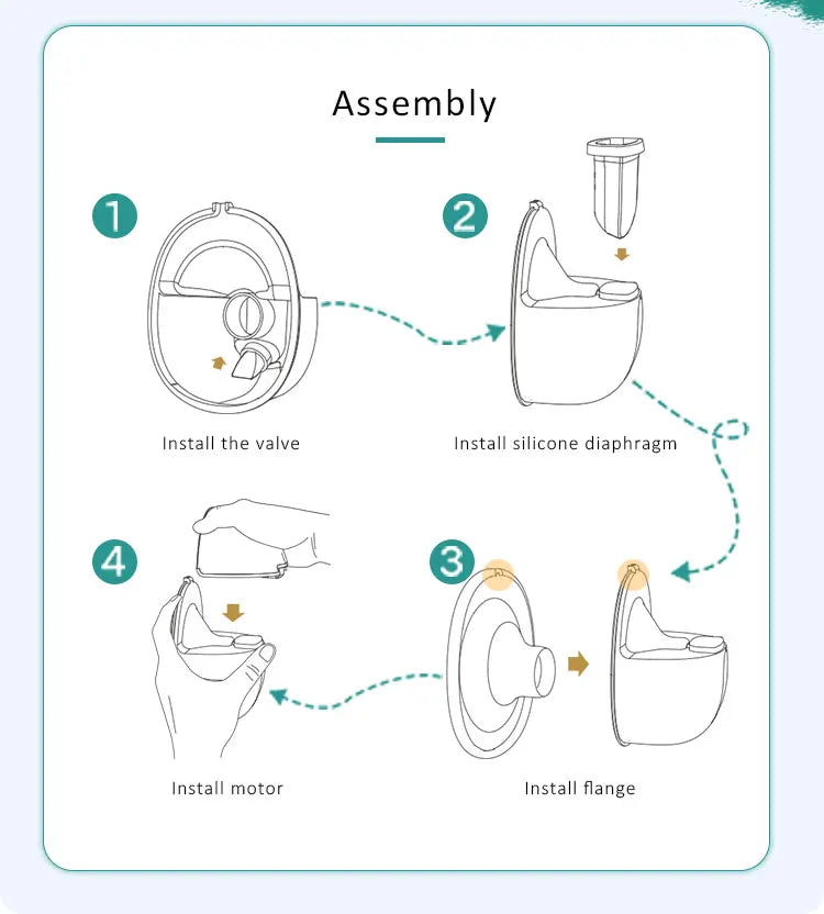 BornBL S32 Wearable Breast Pump Hands Free Portable Electric Breastpump Mother Milk Puller for Breastfeeding with 4 Modes