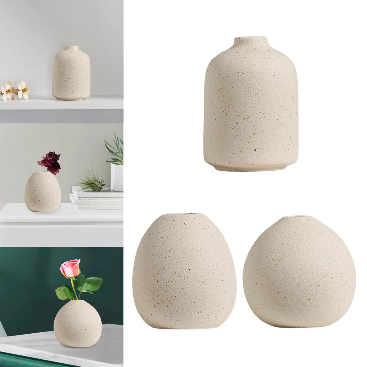 Modern Flower Vases Floral Arrangements Decorative Vases Boho Ceramic Vase for Entryway Dinner Living Room Kitchen Decoration