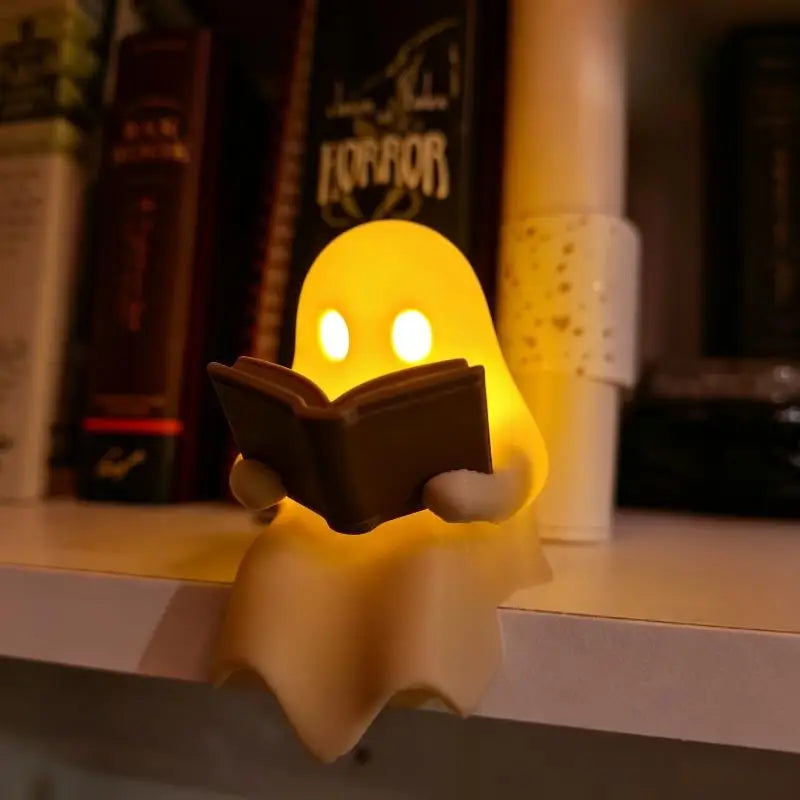Ghost Reading Book Tabletop Halloween Lamp