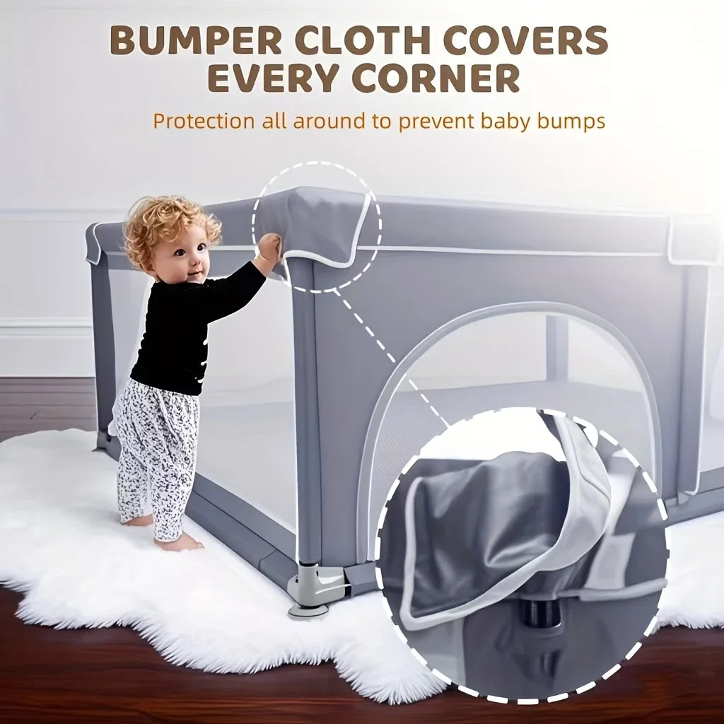 Baby Fabric Playpen, Portable Activity Center with Mesh Sides