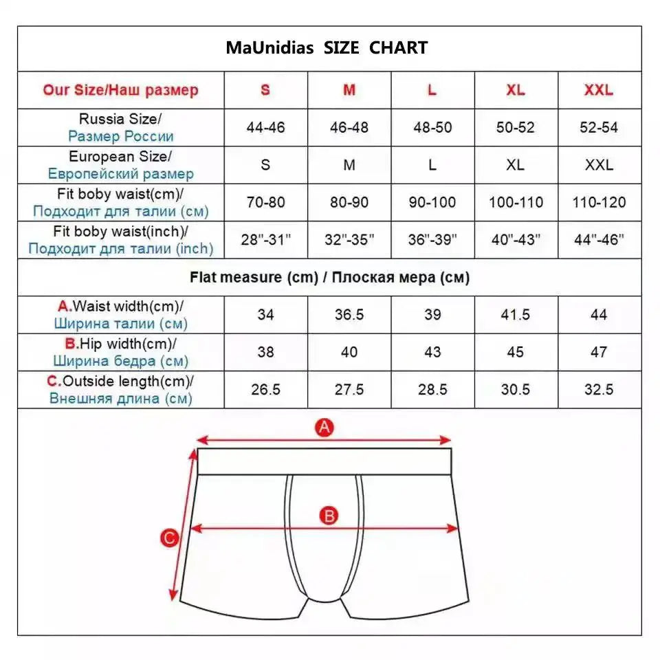 4pcs Cotton Boxers For Man Underwear Sexy Print Men's Panties Plus Size Brands Camouflage Mens Underpants Shorts