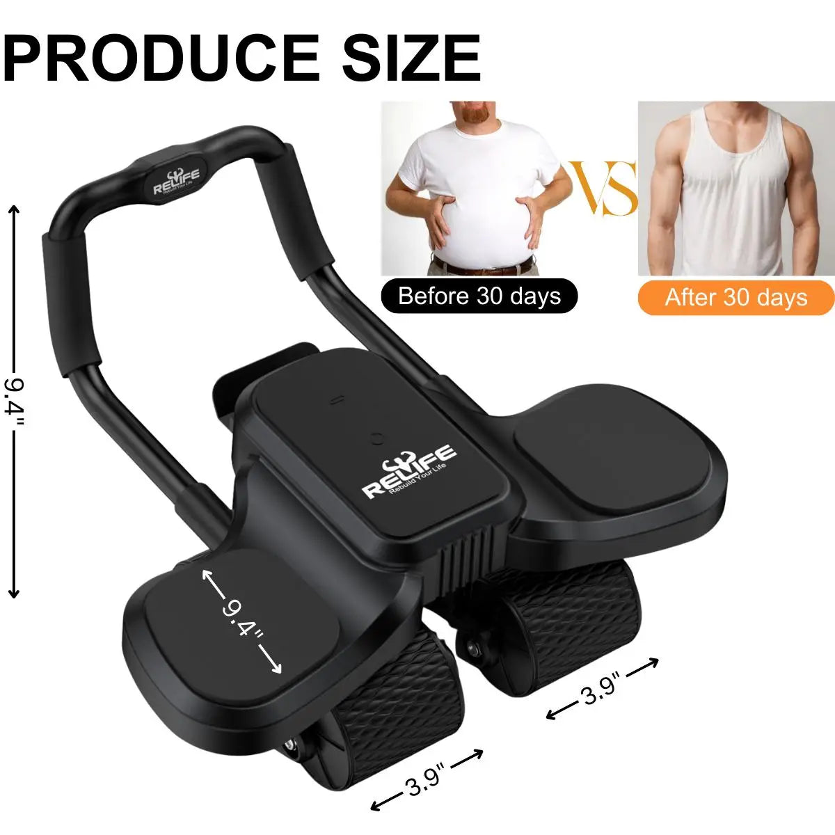RELIFE 2-in-1 Ab Roller with Elbow Support and Knee Mat