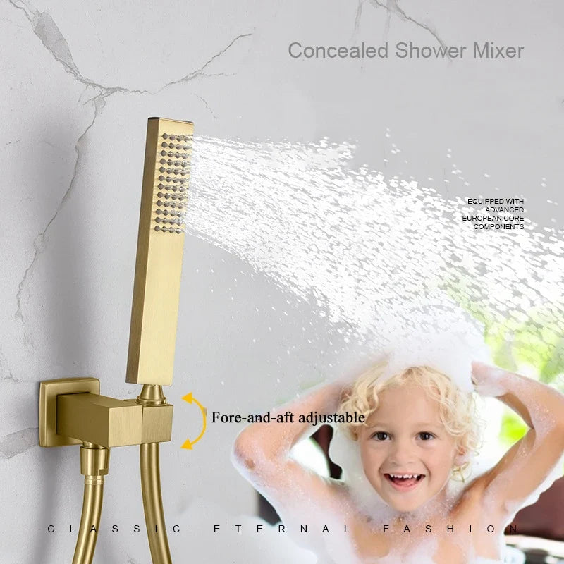ALENARTWATER Chrome Hot and Cold Shower Faucet with Slide Bar