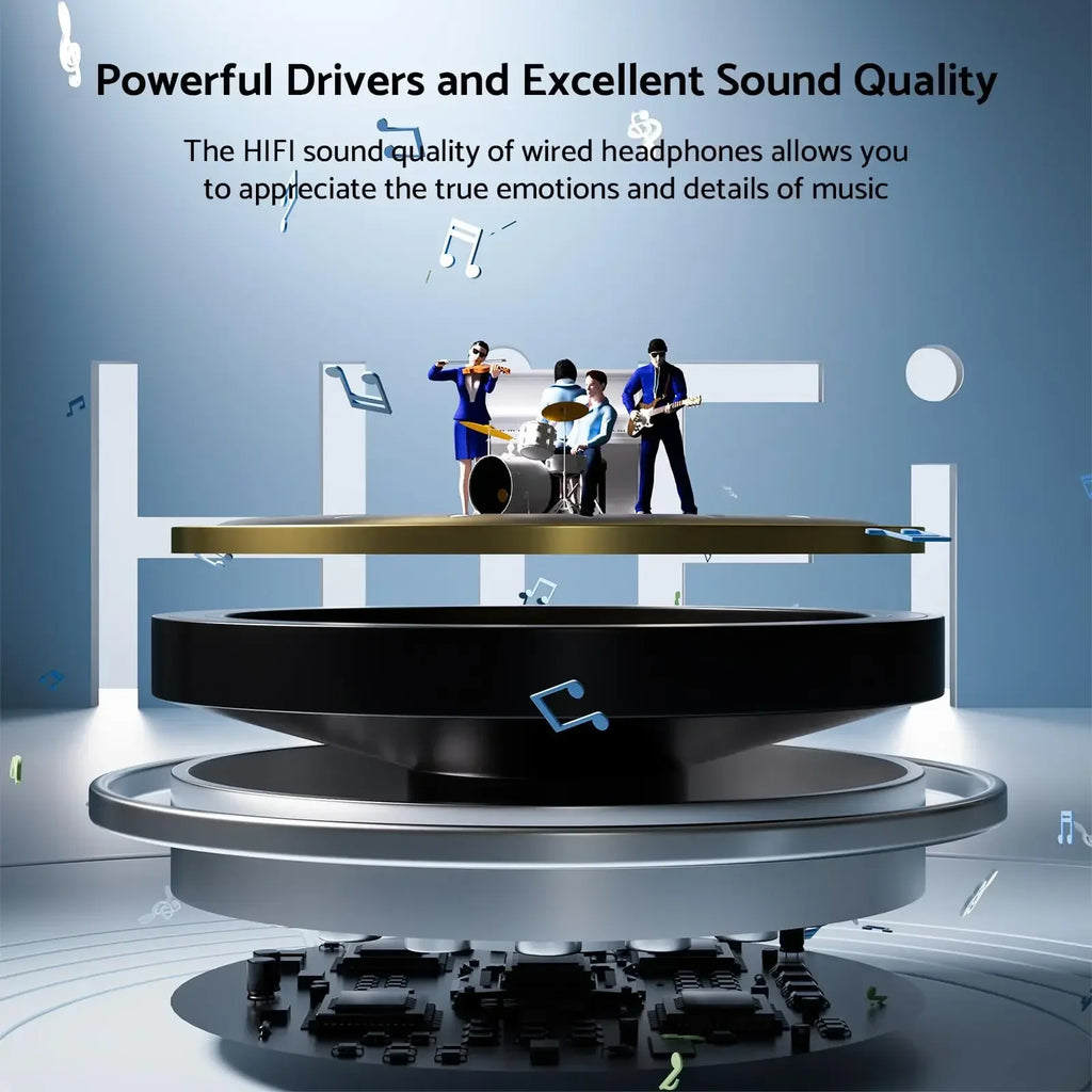 Wired Headphones For Samsung HiFi Surround In-ear USB Type C 3.5mm With wire control Wired Earbud For Galaxy S24 S23 A55 Ultra