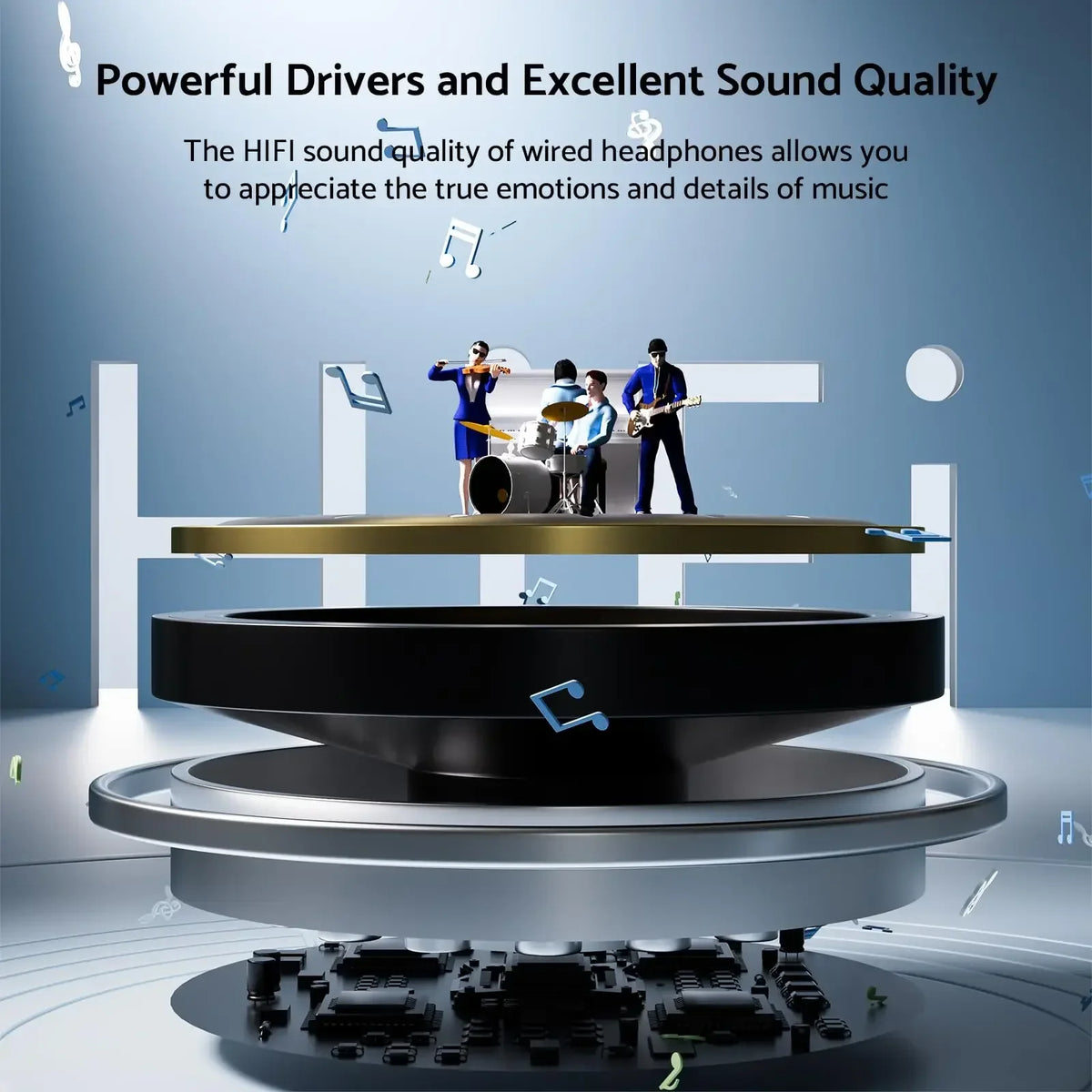 Wired Headphones For Samsung HiFi Surround In-ear USB Type C 3.5mm With wire control Wired Earbud For Galaxy S24 S23 A55 Ultra