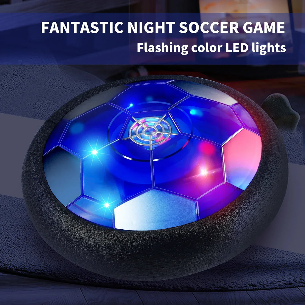 18cm Rechargeable Hover Soccer for Boys and Girls, Air Floating Soccer with LED Lights and Foam Bumpers