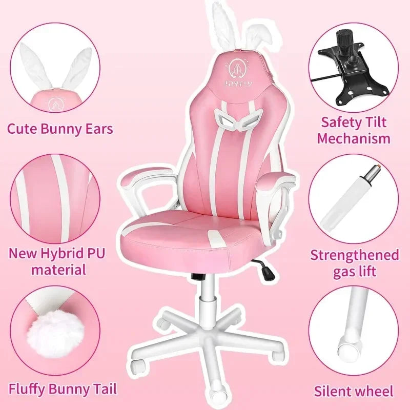 v Gaming Chair for Kids,Teens Gamer Chair, Adults Computer Chair for Girls,Video Game Chairs, Gamer Ergonomic PC Chair,Multi-c