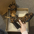 Thick Heel Polka Dot Women Mary Jane Shoes Concise Ankle Strap Shoes 2026 Spring Women's Elegant Butterfly-knot Dress Pumps