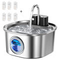 3L Stainless Steel Wireless Recharging Sensor Cat Water Fountain Auto Drinking Fountain For Cats Dog Drinker Pet Dispenser Bowl