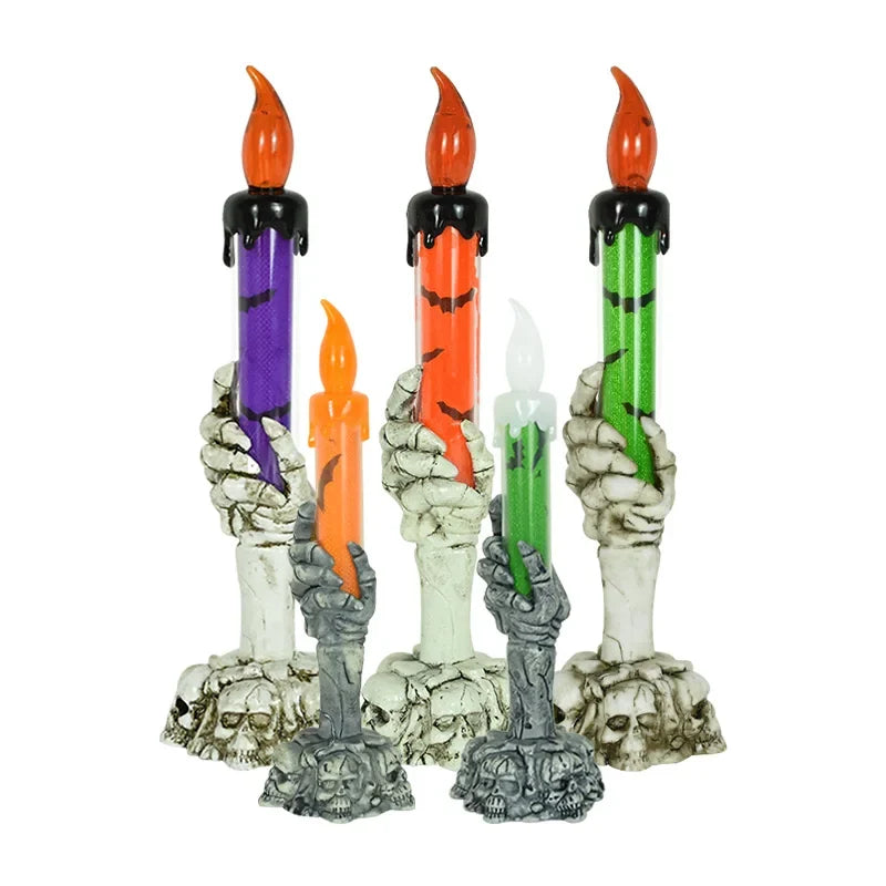 LED Halloween Skeleton Hands Candle Decoration, 1 Piece