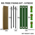 1SET Tree Stake Kits, Tree Stakes and Supports Kits for Young Trees Against Bad Weafor Newly Planted Tree Strap Garden Accessori
