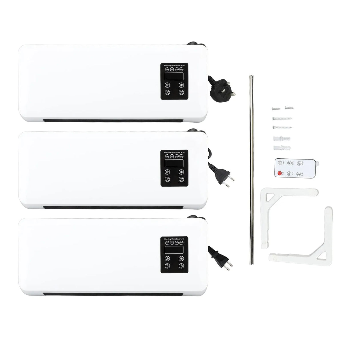 Wall Mounted Room Heater Waterproof Quick Heating Towel Drying Rack Space Saving Electric Wall Heater 1500W for Living Room