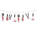 Halloween Horror House Garland Banner with Paper Cutouts