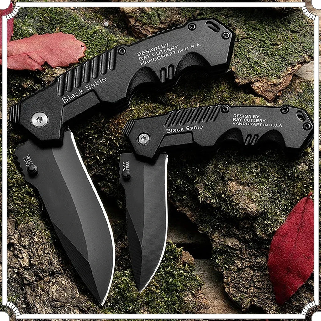 Portable Stainless Steel Folding Knife High Hardness EDC Kit Outdoor Mini Multi-Purpose Fruit Camping Survival Defensive Knife