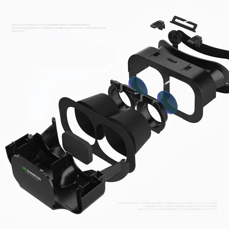 Shinecon Viar Virtual Reality VR Glasses Headset 3D Device Helmet Goggles Lenses For Smartphone Smart Phone Game Cell Mobile Set