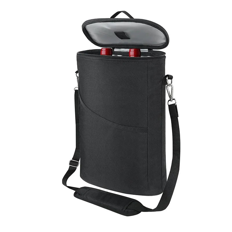 Wine Bottle Bag Soft Cooler Wine Bottle Insulated Bag for Wine Thermal  Outdoor Bag for Travel Carrier Tote Wine Glass
