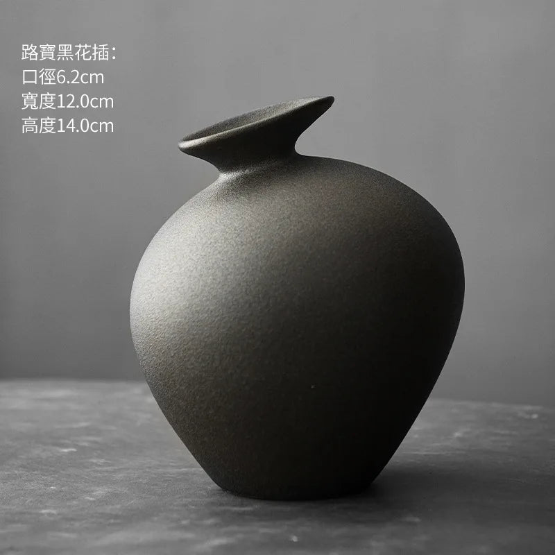 Ceramic Vases, Rough Ceramic Vases, Small Flower Pots, Old-fashioned Floral Arrangements, Table Decorations, Zen Flowers