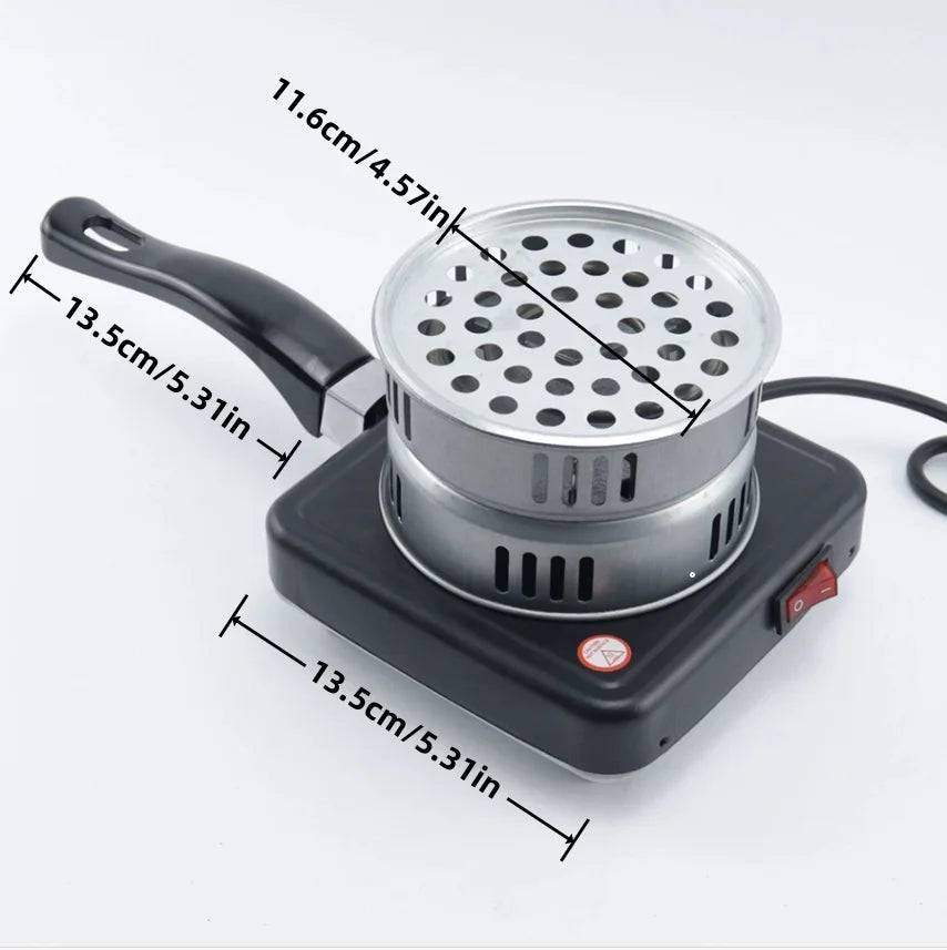Electric Hookah Charcoal Burner Stove 500W/1000W Shisha Nargile Coal Starter Heater with Handle for BBQ&Smoking