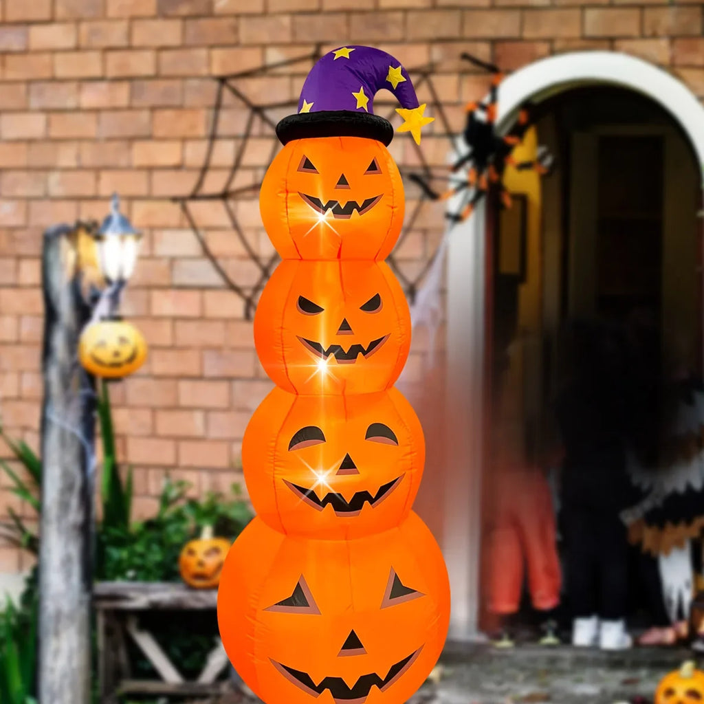 Inflatable Halloween Pumpkin Decoration - LED 4 ft Yard Display