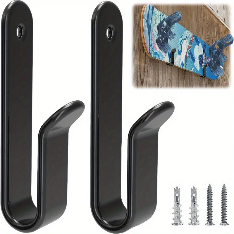 2PCS Skateboard display rack, home wall mounted surfboard storage bracket, metal material