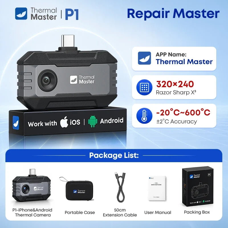P1 320x240 Thermal Imaging Camera for Phones