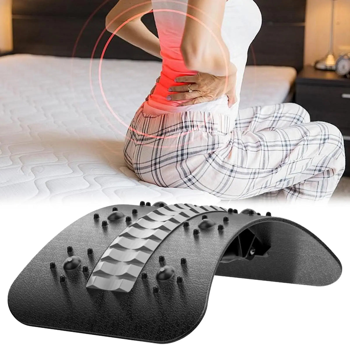 Back Stretcher Adjustable height Massager for Waist Neck Fitness Lumbar Cervical Spine Cervical Spine Support Massager equipment