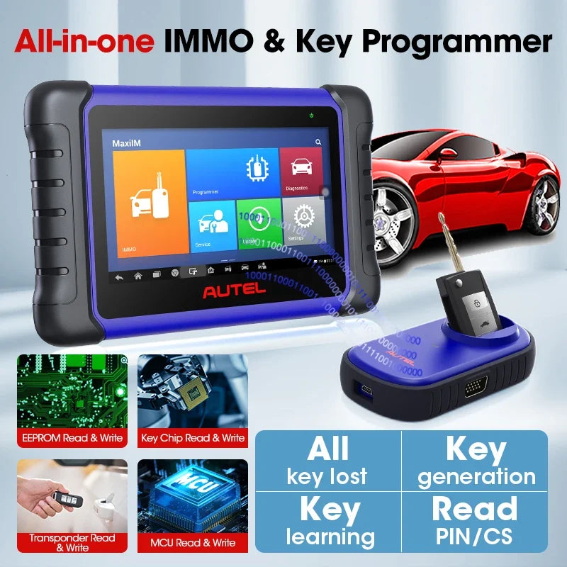 Autel MaxiIM IM508S Key Programmer and Diagnostic Scanner - IMMO Key Programming, All Systems Diagnostics, Android 11, 7in Touchscreen