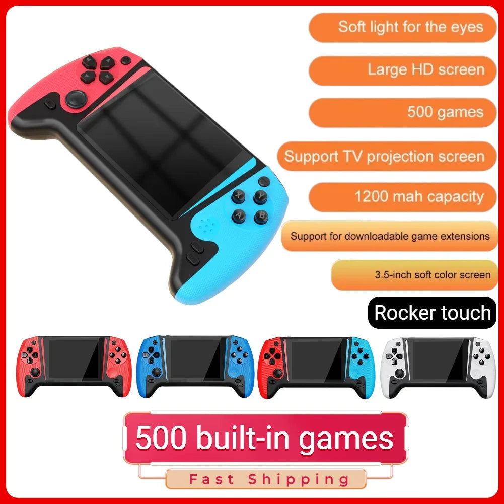 Retro Handheld Game Console 3.5inch LCD Screen Built-in 500 Games Gaming Console 1200mAh Nostalgic Game Console for Kids Adults