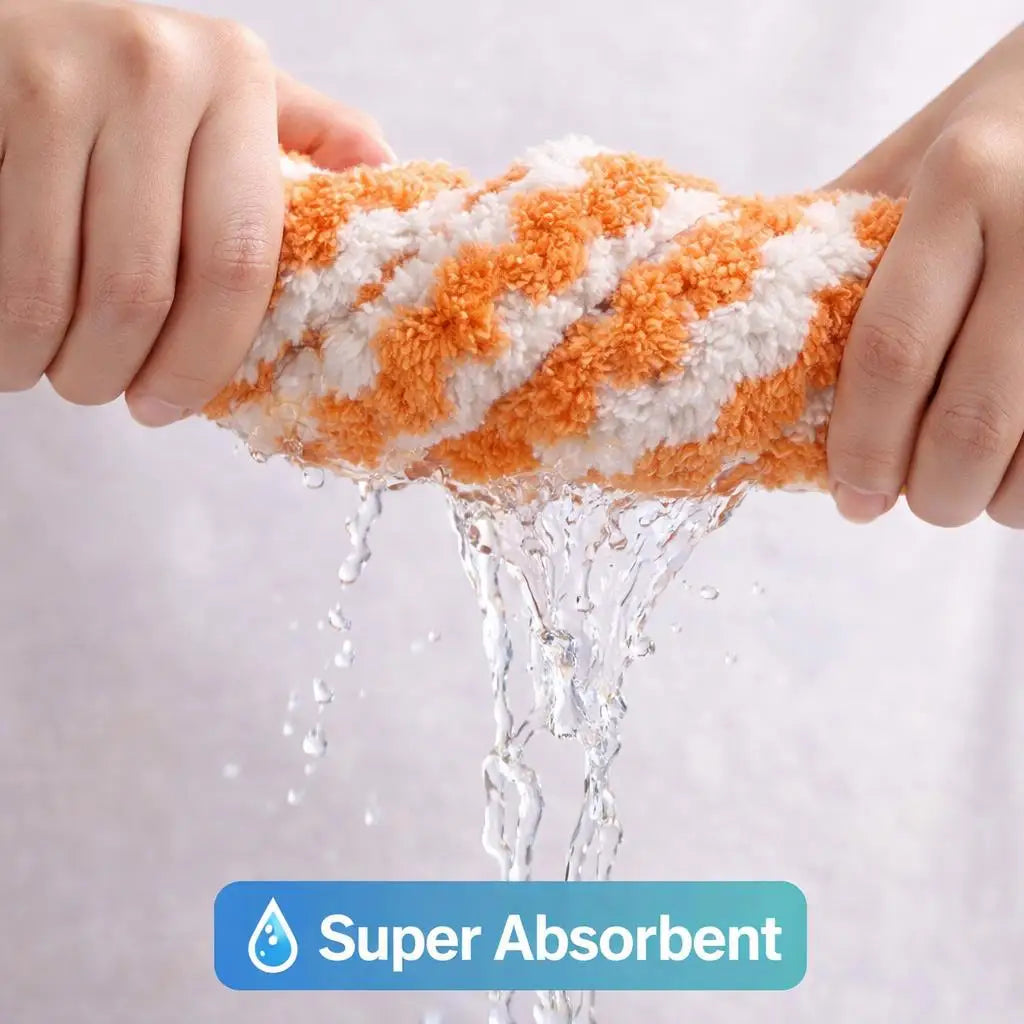 30-pack Non-stick, Sewage-resistant, Corrugated Microfiber Kitchen Cloths - Household Cleaning Cloths