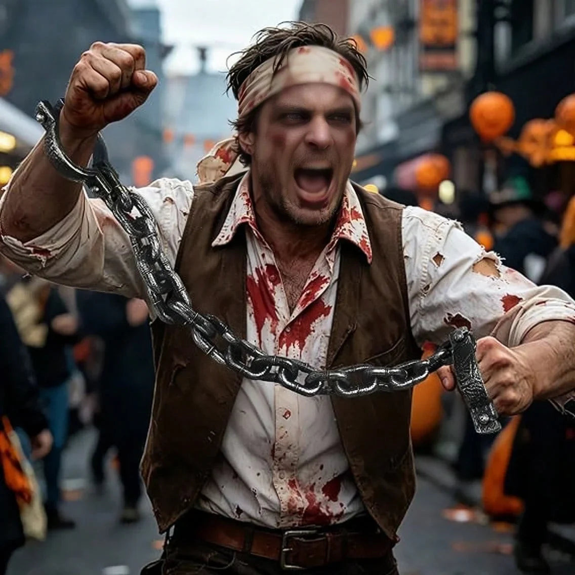 Halloween Costume Handcuff and Chain Props