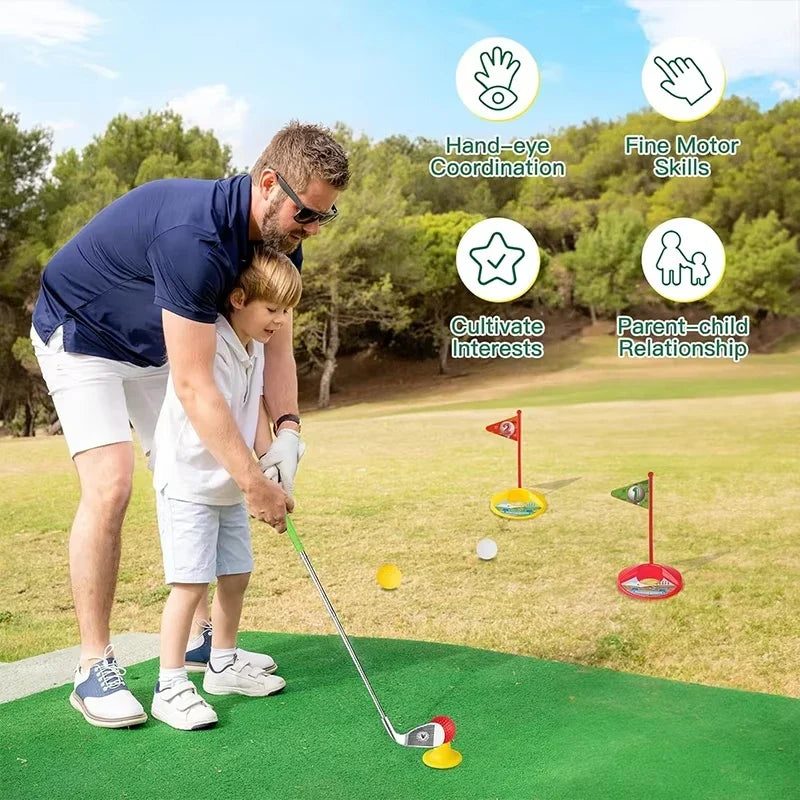 1 Set Golf Club Set Outdoor Sports Toys Sports Games Competitive Indoor Interactive Retractable Golf Club Set Toys