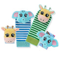 Baby Wrist Rattles Socks Newborn Animal Socks Infants Foot Finder Wrist Strap Baby Socks Sensory Toys Baby Toys 0-12 Months Gift