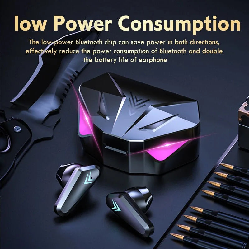 TWS Wireless Bluetooth Headset LED Gamer Stereo Earphones For Smart iPhone Android Ios Huawei Xiaomi Redmi mi With Mic Headset