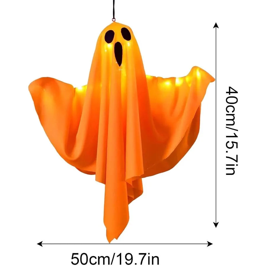 Halloween LED Ghost Lights - Warm White Battery Decorations