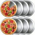 8pcs Korean Stainless Steel Barbecue Thick Gold Round Plate 17CM Barbecue Plate Steel Food Serving Trays Dinner Plates