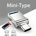 Mini 512GB OTG USB Flash Drive USB 3.0 Type C For iPhone iPad 32G 128GB 256GB Pendrive Samsung Android Laptop Memory Phone Stick