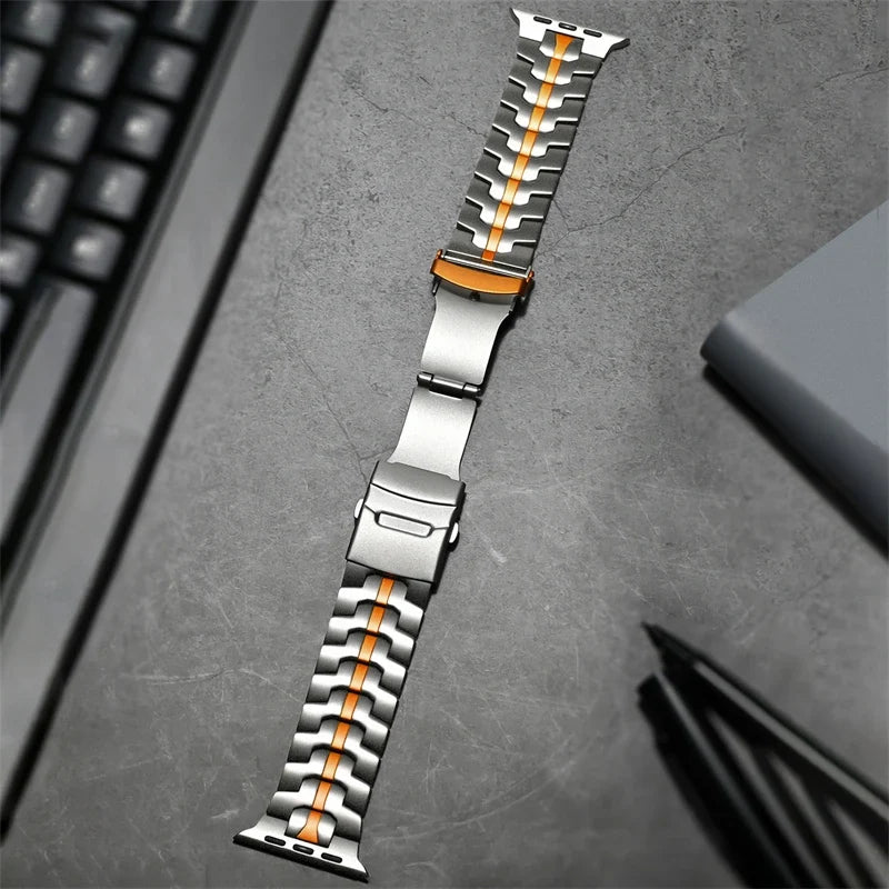 Stainless Steel Strap For Apple Watch Series 12 11 10 9 8 SE 3 46mm 45mm 42mm 44mm Metal Bracelet Band iWatch Ultra 4/3/2/1 49mm