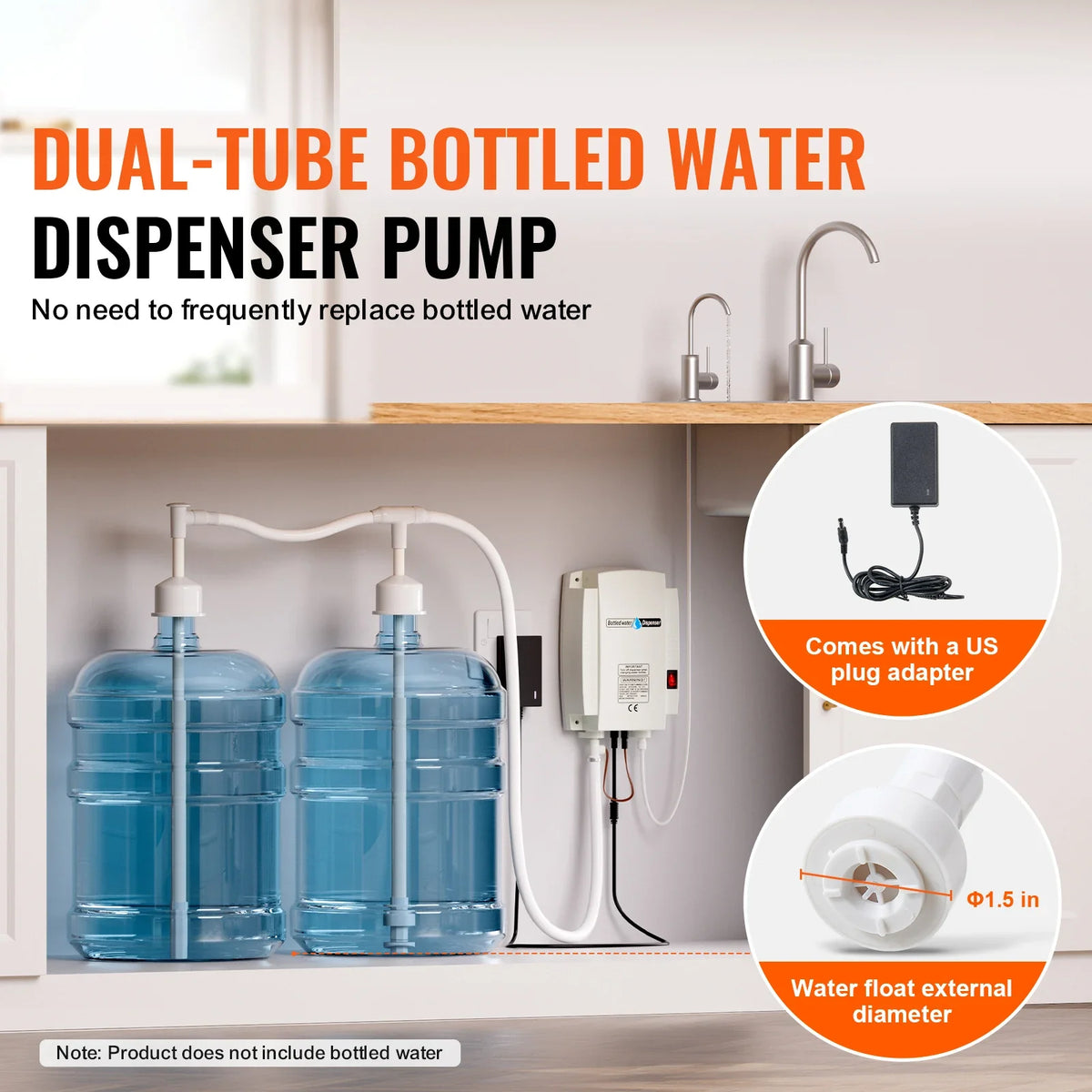 SucceBuy Dual 5-Gallon Bottled Water Pump System