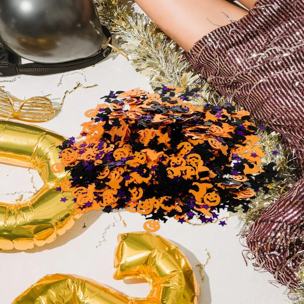 Halloween Table Confetti - Ghost, Cat & Spider Designs
