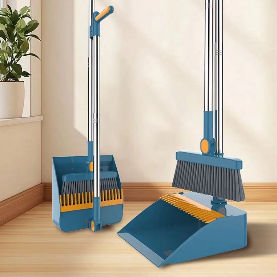 Collapsible Broom and Dustpan Set, Lightweight Cleaning Tool