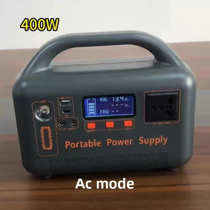 Portable Upgrade 500W 220V 461WH LiFePO4 Power Bank for Solar Charging Emergency Lighting Power Station with Camp Solar Panel