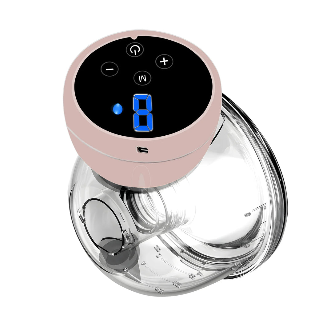  Wearable Electric Breast Pumps 3 Modes 9 Levels Portable Hands Free Breast Pump Silent Comfort for Portable Work Home Travel