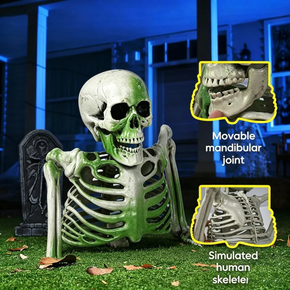 Half-Body Plastic Skeleton Ornament, 19 x 26cm