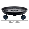 Heavy Duty Plant Holder 4 Wheel Rolling Planter Tray with Drainage Plant Pot Dolly Movable Base Home Garden Decorative Pot Stand