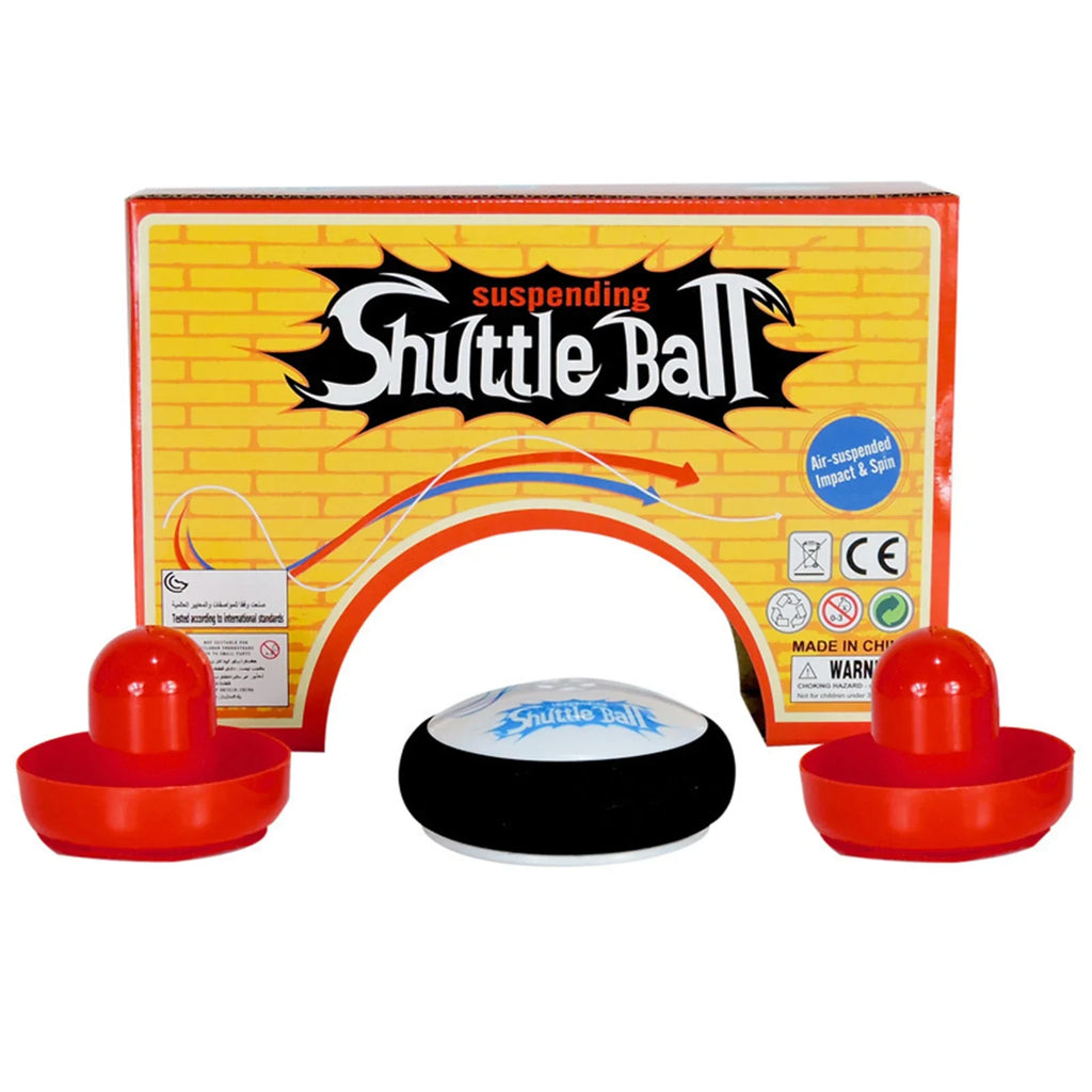 Electric Floating Hockey with 2 Red Pushers Air Hockey Board Game Tabletop Hockey Hover Puck Toy Gift for Children Adults
