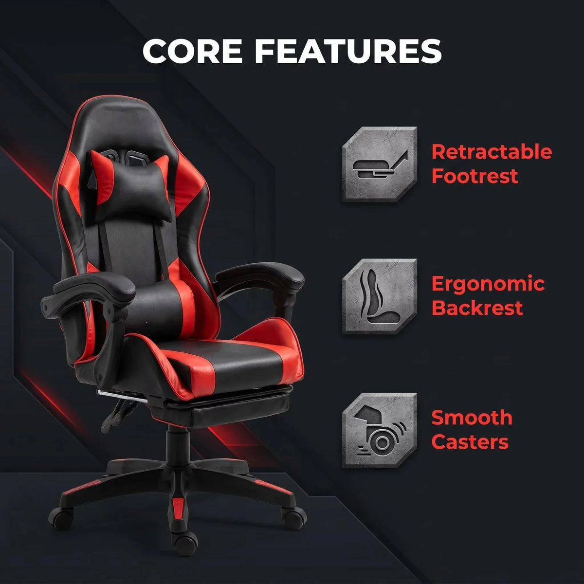 Cheap Pc Racing Computer Reclining Leather Silla Gamer Led Gaming Chair With Footrest